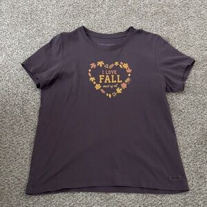 Life Is Good I Love Fall Short Sleeve Crusher Tee.